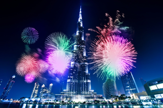 Fireworks at Burj Khalifa